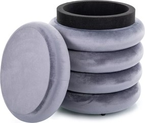 SI Calvi Velvet taburetka sivý