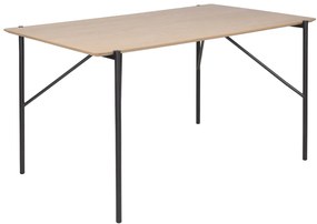 Stôl tallo 140 x 80 cm čierno-hnedý MUZZA
