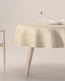 Obrus okrúhly farba produktu béžová látka lesklá, vzorované