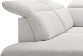 Rohová sedacia súprava Sienna 2, svetlo šedá látka, ľavý roh