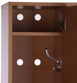 Drevená šatníková skrinka S4 na nohách, 2-dverová, 1400 x 600 x 400 mmm otočný zámok, orech