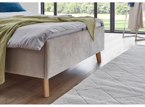 Béžová čalúnená dvojlôžková posteľ s roštom 140x200 cm Piano – Meise Möbel