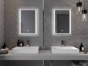 Mexen Zusa podsvietené kúpeľňové zrkadlo 50 x 70 cm, LED 6000K, proti zahmlievaniu - 9808-050-070-611-00