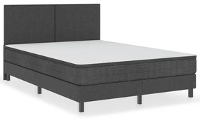 vidaXL Rám na boxspring posteľ, sivý, látka 140x200 cm