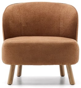 Ženilkové kreslo v terakotovej farbe Ulit – Kave Home