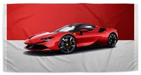 Sablio Uterák Ferrari na červeno-bielej - 30x50 cm