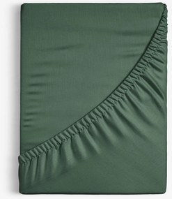 Goldea bavlnená napínacia plachta - tmavo zelená 140 x 200 cm