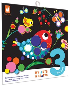 Janod My arts&amp;crafts Kreatívna sada Okrúhle nálepky od 3 rokov