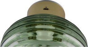 Zelené sklenené LED nástenné svietidlo na USB ø 15,5 cm Earl – Reality