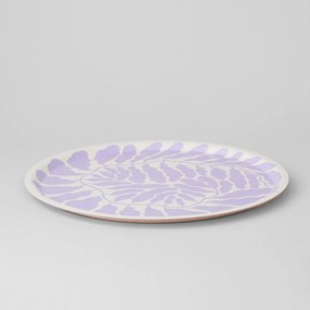 Wrap Ilustrovaná tácka drevená Art Trays by Linnéa Andersson okrúhla fialová