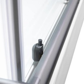 BPS-koupelny Hydromasážny box HYD-AL120 ľavý, 120x80 cm, kartáčovaný chróm/transparent
