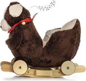 Hojdací psík s melódiou a kolieskami Milly Mally Polly Plus Brown Dog
