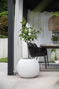 Dizajnový kvetináč VITRO, sklolaminát, priemer 50 cm, biely