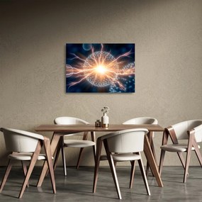 Sklenený obraz - Atóm (70x50 cm)