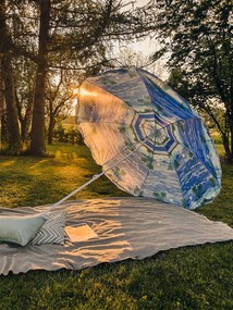 Modro-biely slnečník SOLSTICE 180 cm