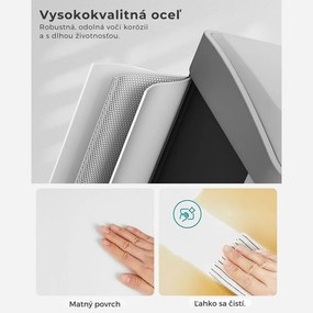 Kôš na separovanie odpadu SORT 24l (3x8l), šedá/biela SongmicsHome