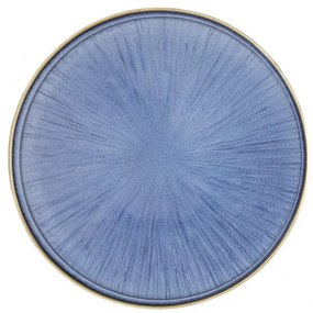 Dezertný tanier MONZE modrý so zlatým okrajom 884080