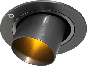 Moderné zabudované bodové svetlo tmavosivé GU10 35 mm okrúhle výkyvné - Installa