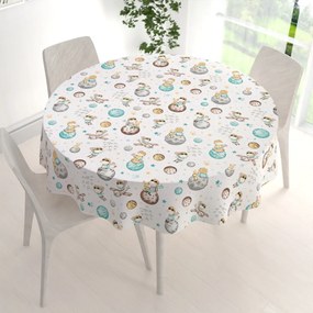 Biante Detský bavlnený okrúhly obrus Sandra SA-561 Malý princ na bielom Ø 50 cm