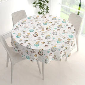 Biante Detský bavlnený okrúhly obrus Sandra SA-561 Malý princ na bielom Ø 100 cm