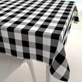Biante Bavlnený štvorcový obrus Olivia OL-004 Čierno-biela kocka veľká 140x140 cm