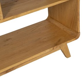 Knižnica z masívu mindi v prírodnej farbe 90x150x40 cm Lysa – Ixia