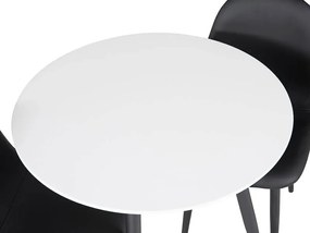 Plaza Polar XXS stolová súprava biela/čierna ekokoža