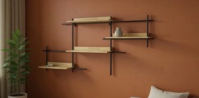 Kovová nástenná polica SQUARE 114x50 cm