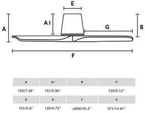 FARO 33836WT - Stropný ventilátor HEYWOOD TUB borovica/biela pr. 90 cm WT + DO