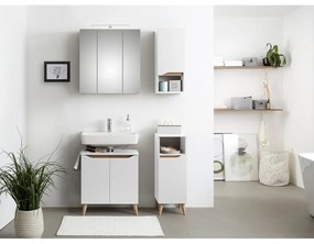 Biela nízka závesná skrinka bez umývadla 60x53 cm Set 857 – Pelipal