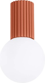 Stropné svietidlo Halo, 1x biele sklenené tienidlo, ro