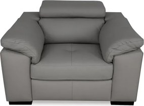 Moderné kožené kreslo LOREN II, sivá (madras - 128 grey)