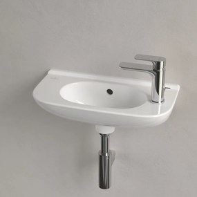 VILLEROY &amp; BOCH O.novo Compact závesné umývadielko s otvorom vpravo, s prepadom, 500 x 250 mm, biela alpská, s povrchom CeramicPlus, 536153R1