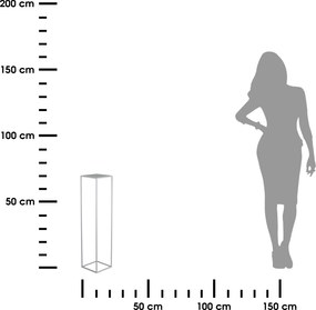 STOJAN NA KVETINÁČ SIMPLE 70X24X24 CM SIVÁ
