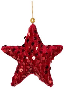 VIANOČNÁ DEKORÁCIA STAR SADA 12KS 11X11 CM ČERVENÁ