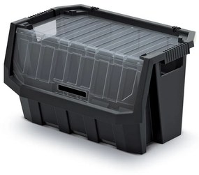Úložný box uzatvárateľný 39,6 × 29 × 28 cm, čierna