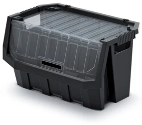 Úložný box uzatvárateľný 39,6 × 29 × 28 cm, čierna