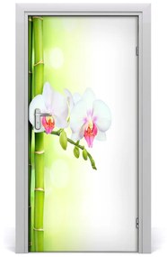 Fototapeta samolepiace Orchidea a bambus 85x205 cm