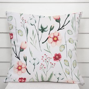 Biante Bavlnená obliečka na vankúš Sandra SA-747 Lúčne kvety na bielom 70 x 90 cm