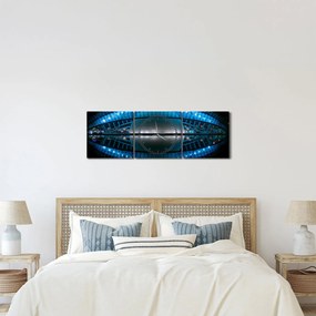 Obraz futbalového štadióna (s hodinami) (90x30 cm)