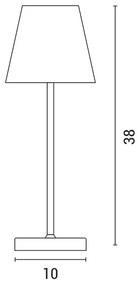 LED Stmievateľná nabíjacia dotyková stolná lampa LED/3,5W/5V 5200mAh zelená