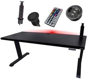 Písací Stôl Low Elektr.Čierna 120x60x3,6 Model 3