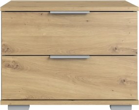 Nočný stolík Easy Plus, 2 zásuvky, dub artisan