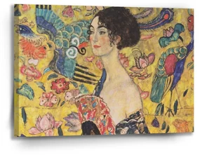 Sablio Obraz Dáma s vejárom - Gustav Klimt - 90x60 cm