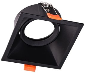 EUlight Podhľadové svietidlo Square3, 1x čierne kovové tienidlo, (možnosť polohovania), b