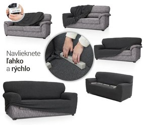 Super strečové poťahy HARMONIA zelená kreslo (š. 70 - 110 cm)