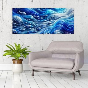 Obraz – Ryby vo vlnách (120x50 cm)