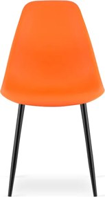 Jedálenská stolička WAT oranžová - čierne nohy (1 ks)