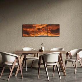 Obraz mračien (s hodinami) (90x30 cm)