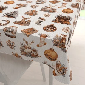 Biante Bavlnený obdĺžnikový obrus Sandra SA-543 Vianočná atmosféra 140x180 cm